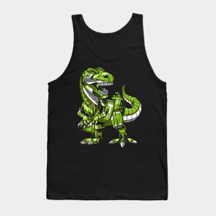 Futuristic T-Rex Dinosaur Robot Tank Top